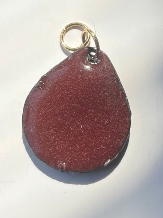 Maroon enamel pendant
