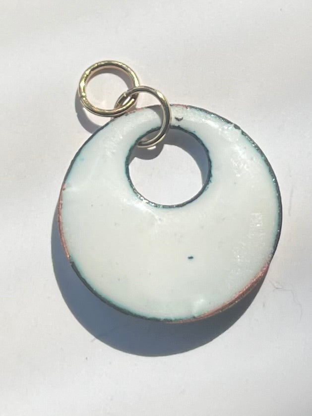 Stained glass enamel pendant