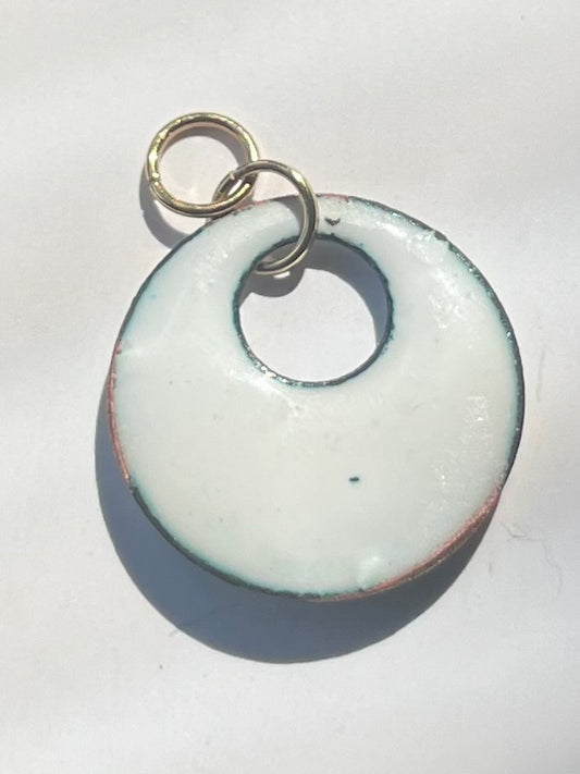 Stained glass enamel pendant